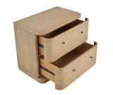 Penny Two Drawer White Ash Nightstand in Buff Cream - What A Room