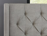 Verona Upholstered Platform Bed in Speckled Grey - What A Room