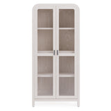 Drake Glass Door Wooden Bookcase in Sugar - What A Room