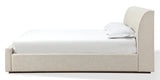 Louis Upholstered Platform Bed in Natural Linen - What A Room