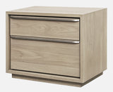 One Coastal Modern Two Drawer Nightstand in Bisque - What A Room