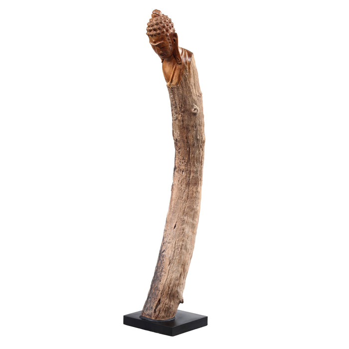 Hand Carved Teak Buddha Sculpture