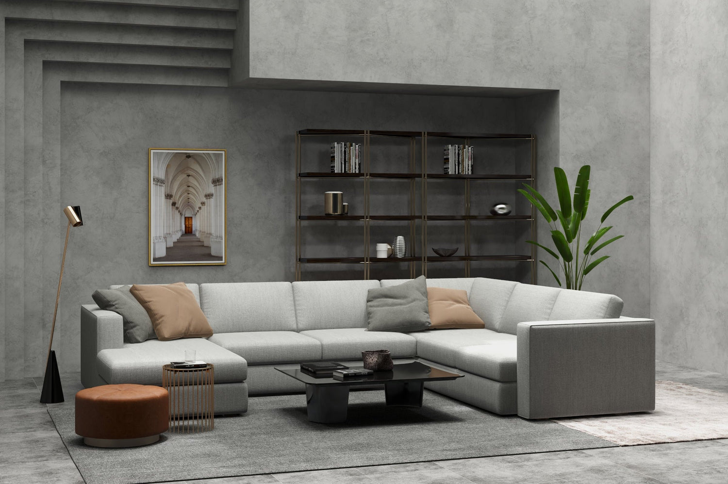 Lounge Large U Sectional with Sofa Chaise - What A Room