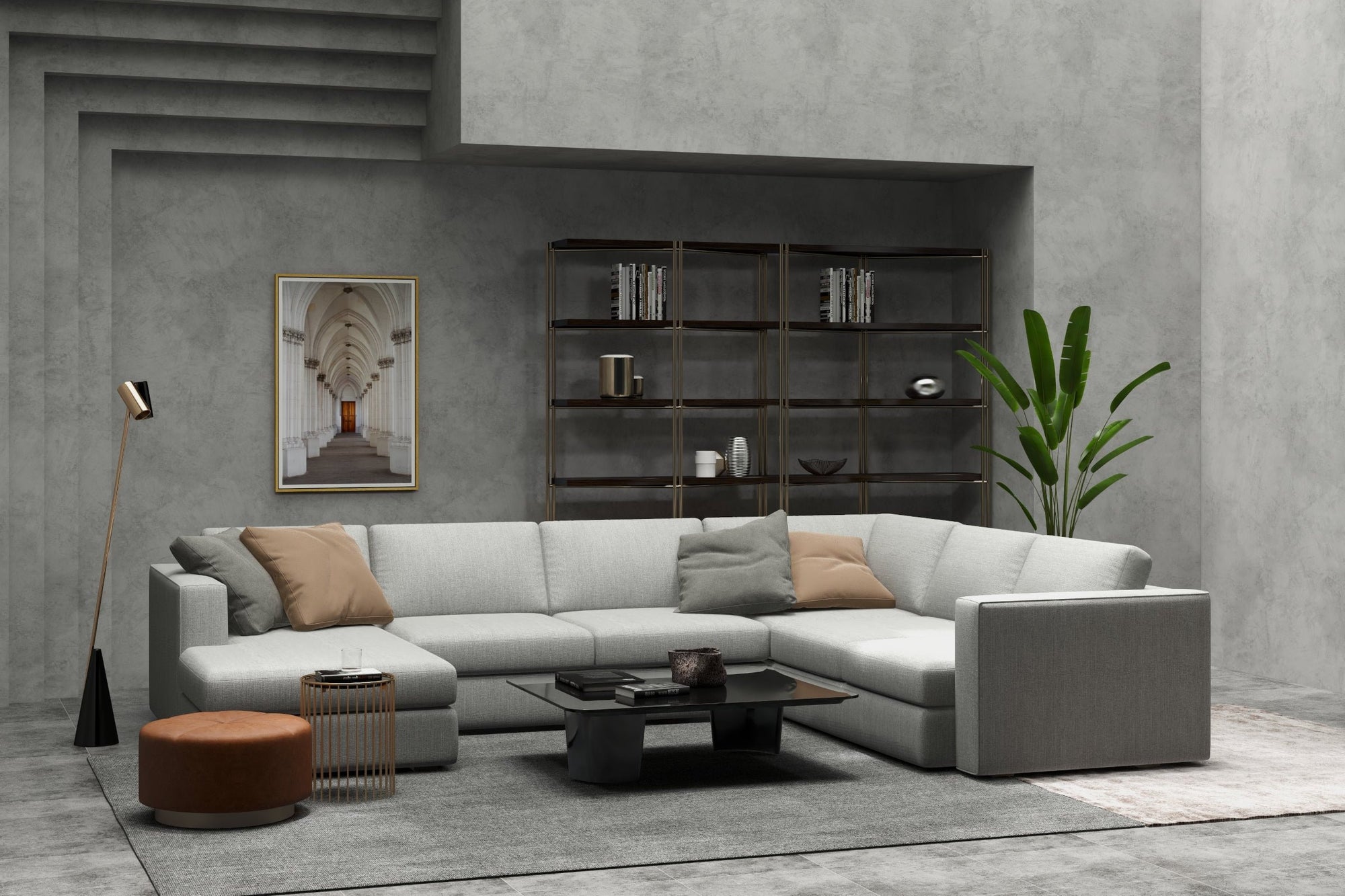 Lounge Large U Sectional with Sofa Chaise - What A Room