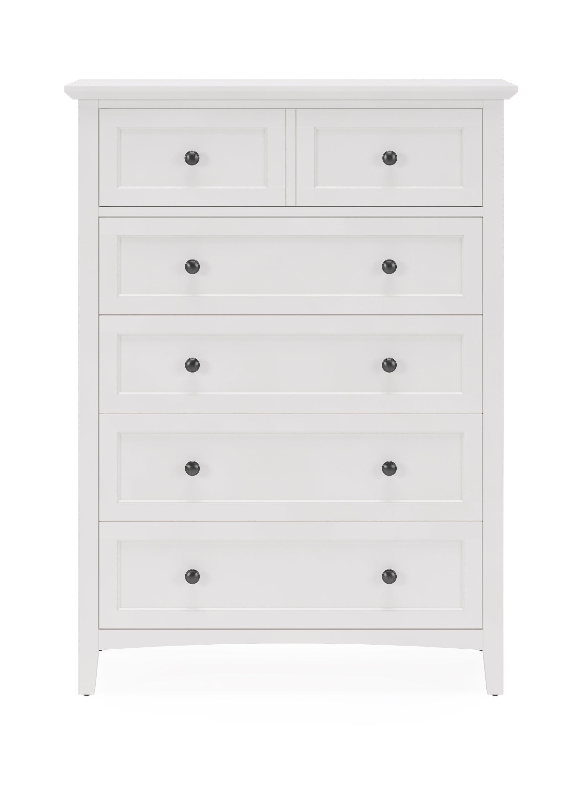 Grace Five Drawer Chest in Snowfall White - What A Room