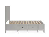 Grace Four Drawer Platform Storage Bed in Elephant Gray - What A Room