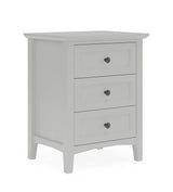 Grace Three Drawer Nightstand in Elephant Grey - What A Room