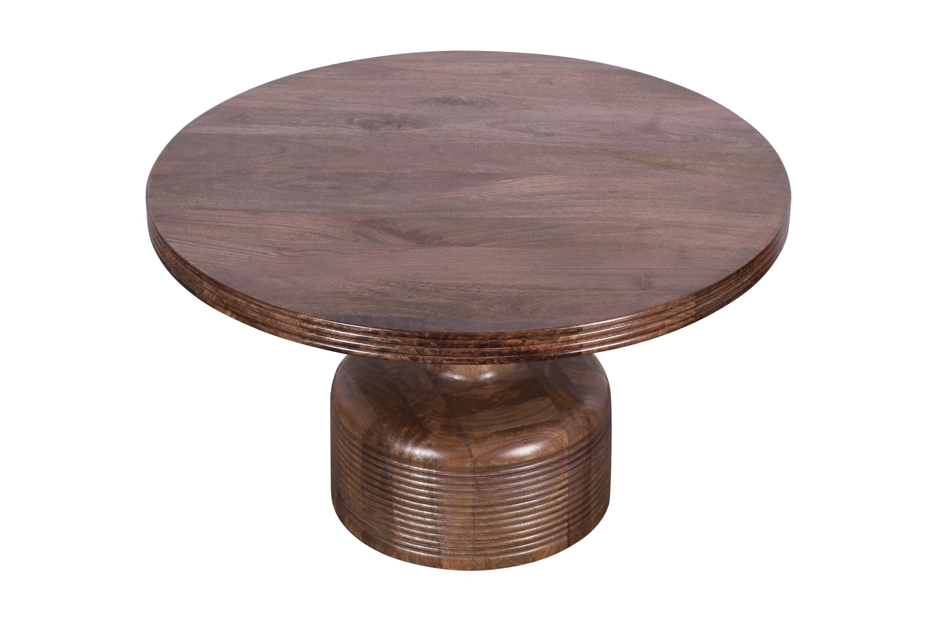 Liyana Solid Wood Round Coffee Table in Natural Tan - What A Room