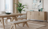 Sumire Four Door Ash Wood Sideboard in Ginger - What A Room