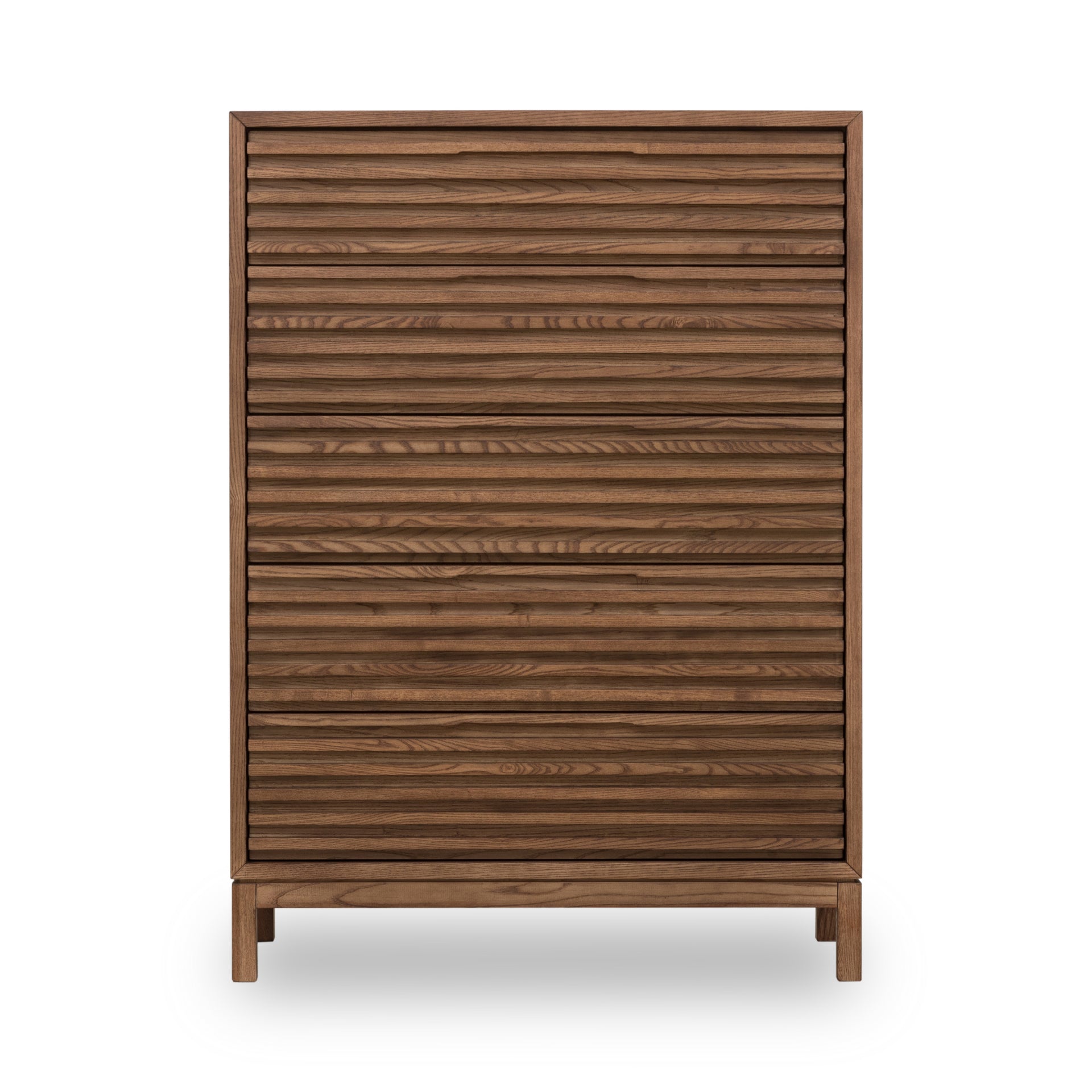 Tanner Five Drawer Ash Wood Chest in Roux - What A Room