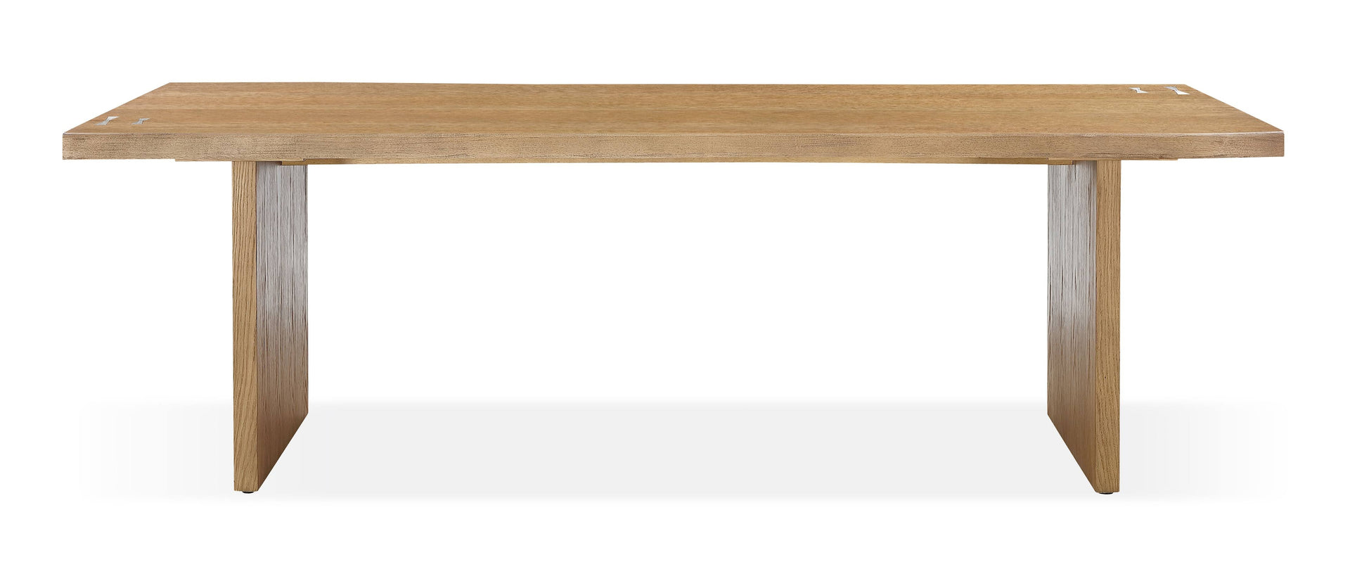 One Modern Coastal Live Edge Dining Table in White Oak - What A Room