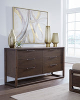 Sol Six Drawer Acacia Wood Dresser in Brown Spice - What A Room