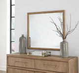 Dorsey Solid Wood and Glass Mirror in Granola - What A Room
