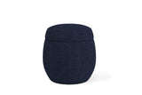 Flex Upholstered Ottoman in Blue Jeans Chenille - What A Room