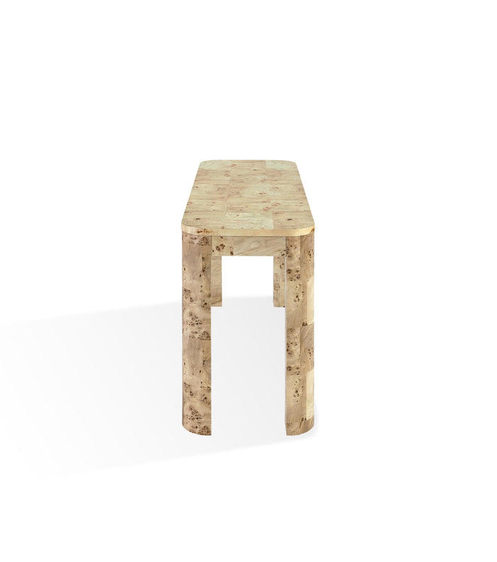 Cosmo Mappa Burl Console Table in Amber Kiss - What A Room