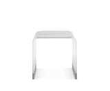 Bowie End Table in Clear Acrylic and Brushed Stainless Steel - What A Room