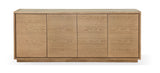 One Modern Coastal Four Door Sideboard in White Oak - What A Room