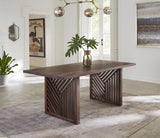 Fevano Solid Wood Rectangular Dining Table in Smoked Brown - What A Room