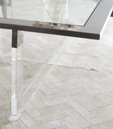 Bastian Coffee Table in Clear Acrylic and Gunmetal Polished Stainless Steel - What A Room