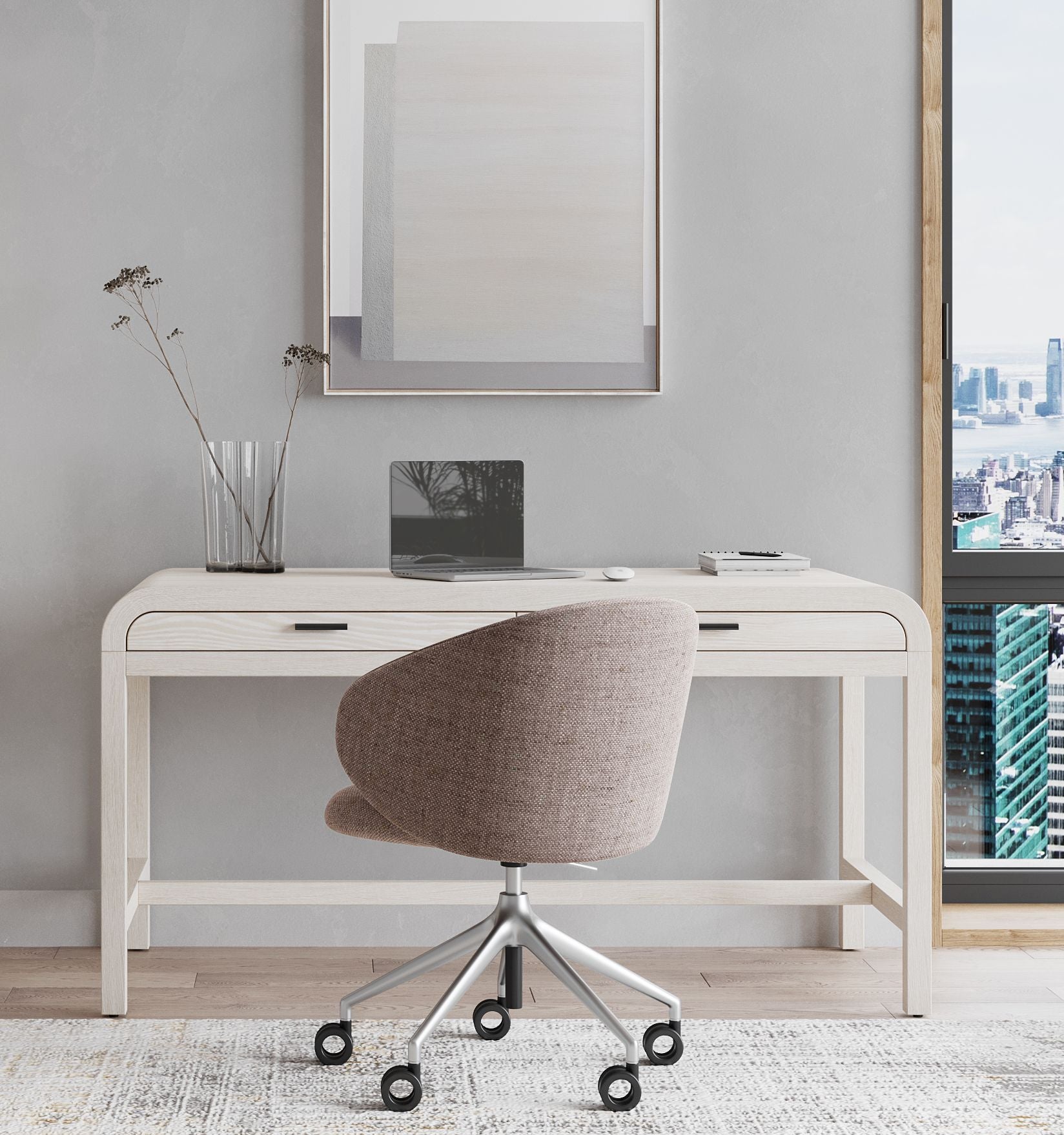 Drake Two Drawer Writing Desk in Sugar - What A Room