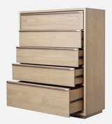 One Coastal Modern Five Drawer Chest in Bisque - What A Room