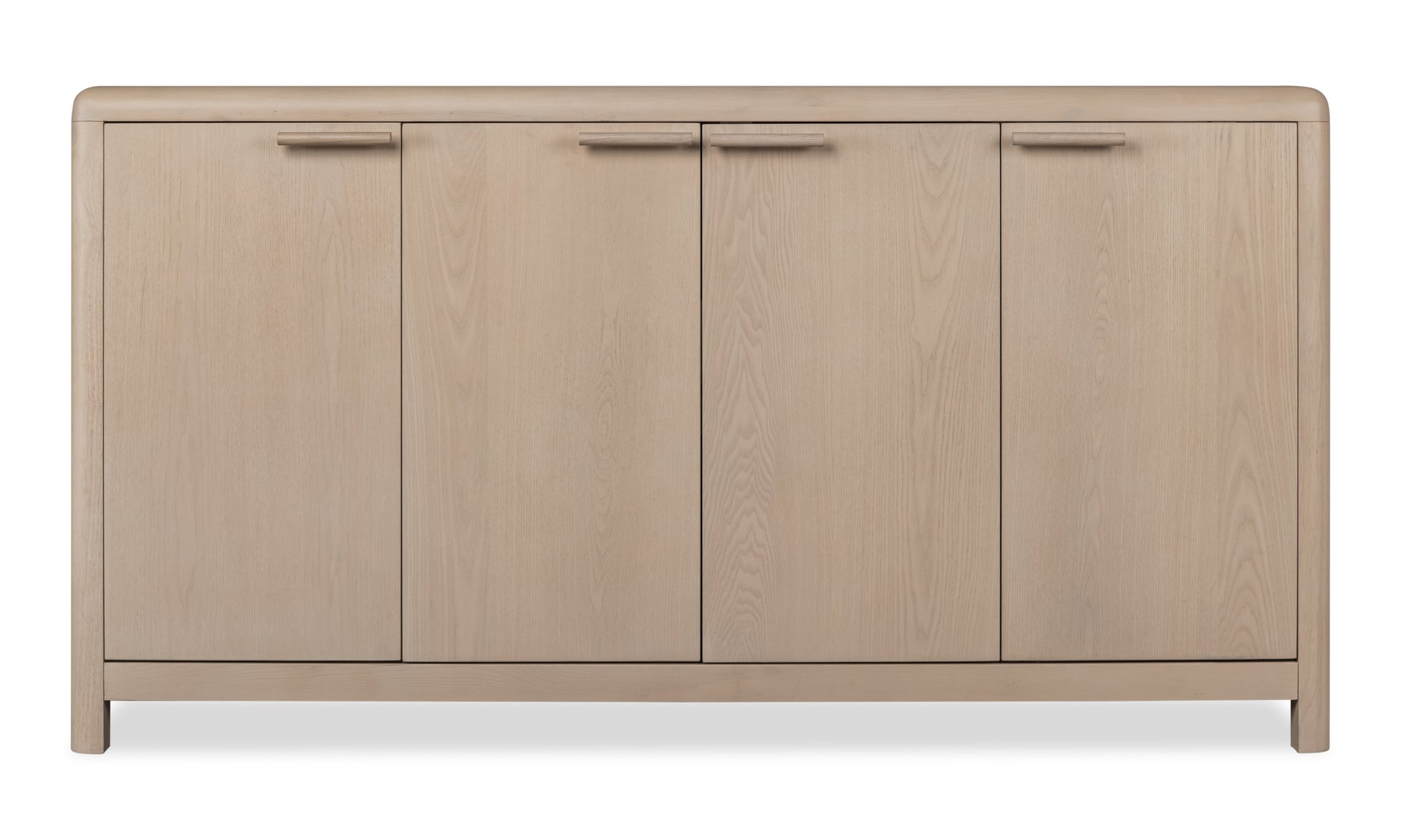 Liv Four Door Ash Wood Sideboard in White Sand - What A Room
