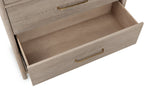 Gardenia Five Drawer Oak Wood Chest in Chai - What A Room