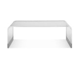 Bowie Coffee Table in Clear Acrylic and Brushed Stainless Steel - What A Room