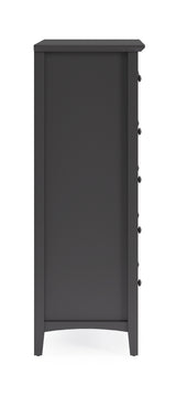 Grace Five Drawer Chest in Raven Black - What A Room