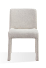 Devon Fully Upholstered Dining Chair in Turtle Dove Linen (Set of 2) - What A Room