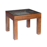 Wooden Glass End Table - What A Room