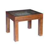 Wooden Glass End Table - What A Room