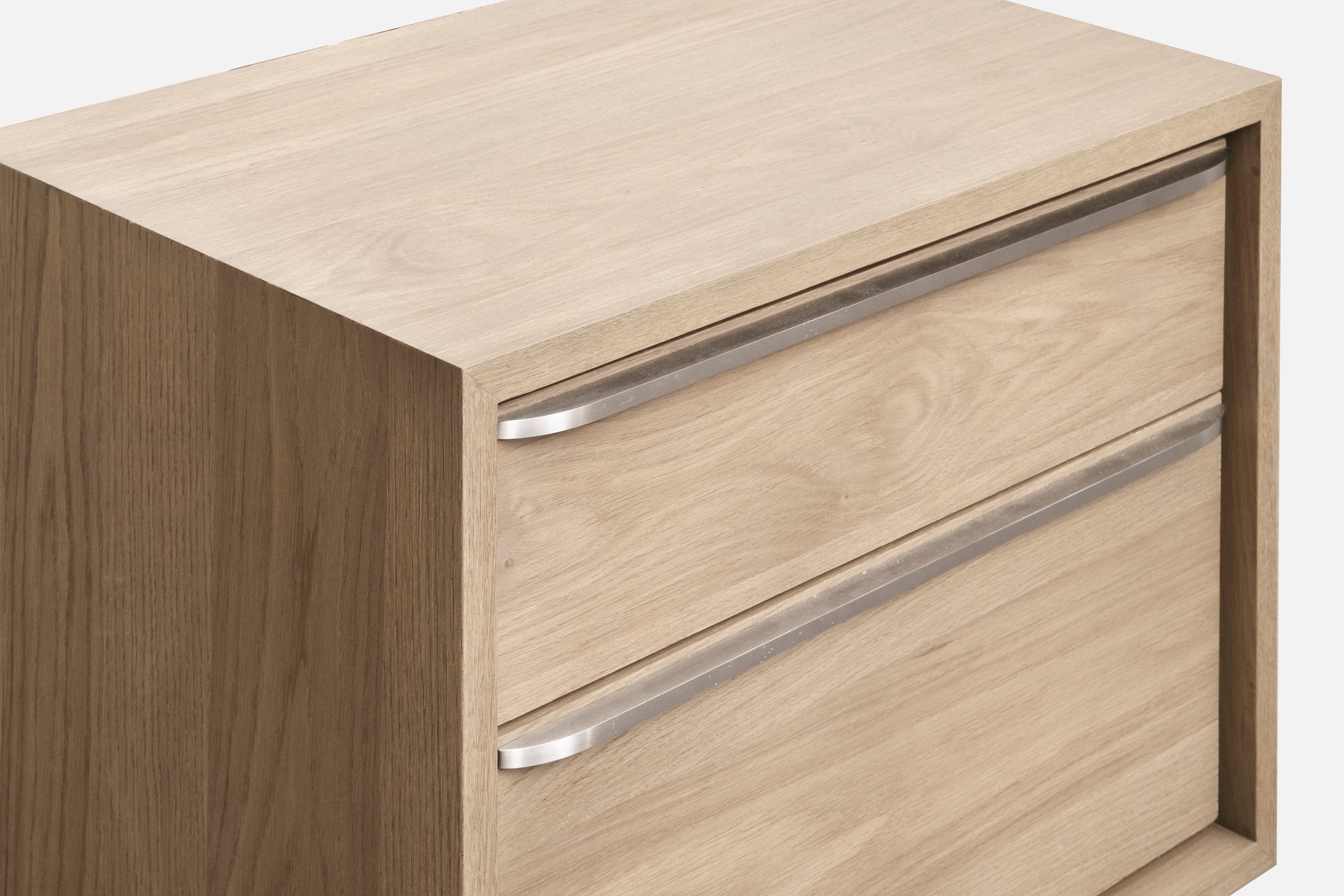 One Coastal Modern Two Drawer Nightstand in Bisque - What A Room