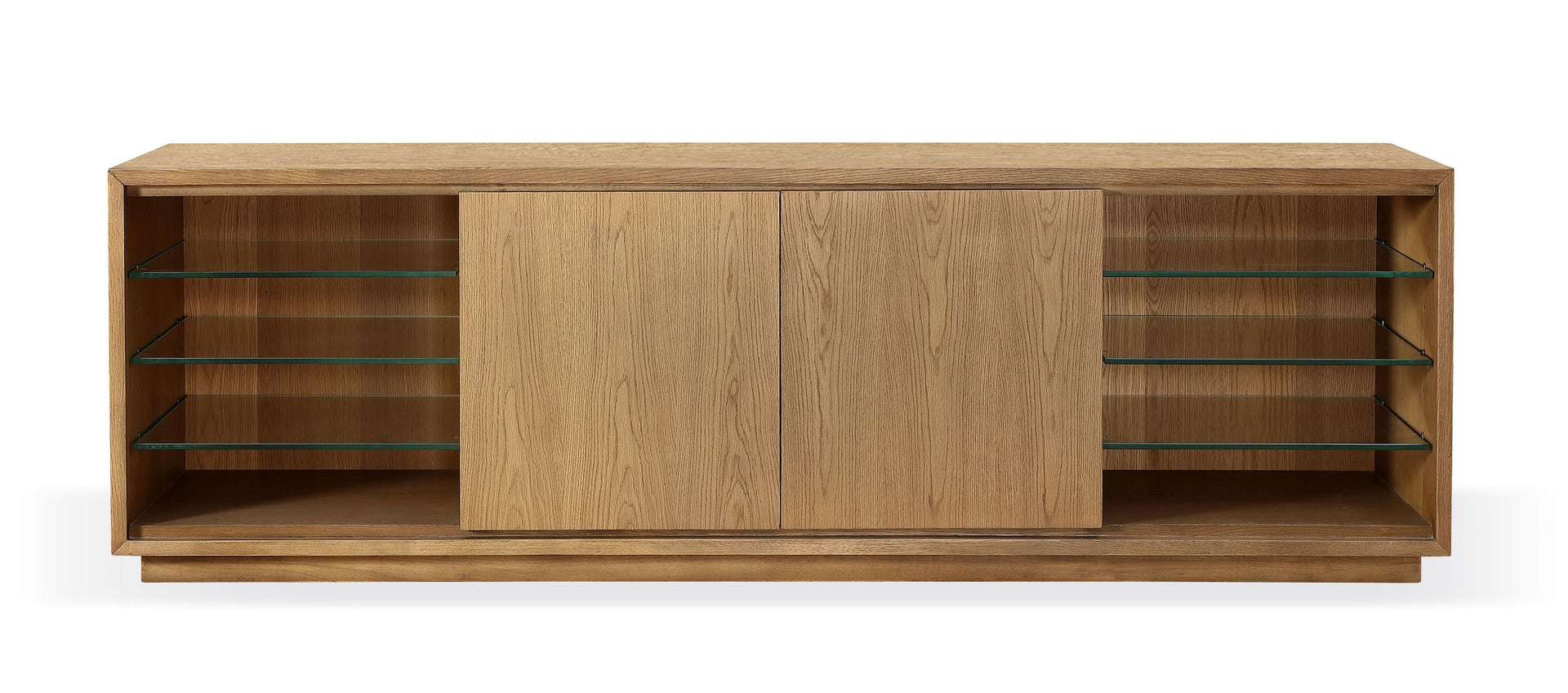 One Coastal Modern 84 inch TV Console in Bisque - What A Room