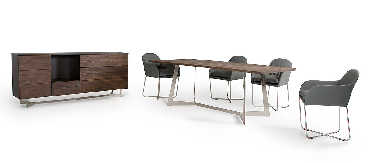 Modrest Wharton Modern Dark Aged Oak Buffet - What A Room