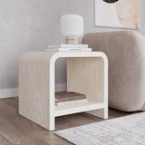 Drake Ash Wood Side Table in Sugar - What A Room