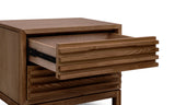 Tanner Two Drawer Ash Wood Nightstand in Roux - What A Room