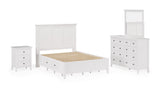 Grace Four Drawer Platform Storage Bed in Snowfall White - What A Room