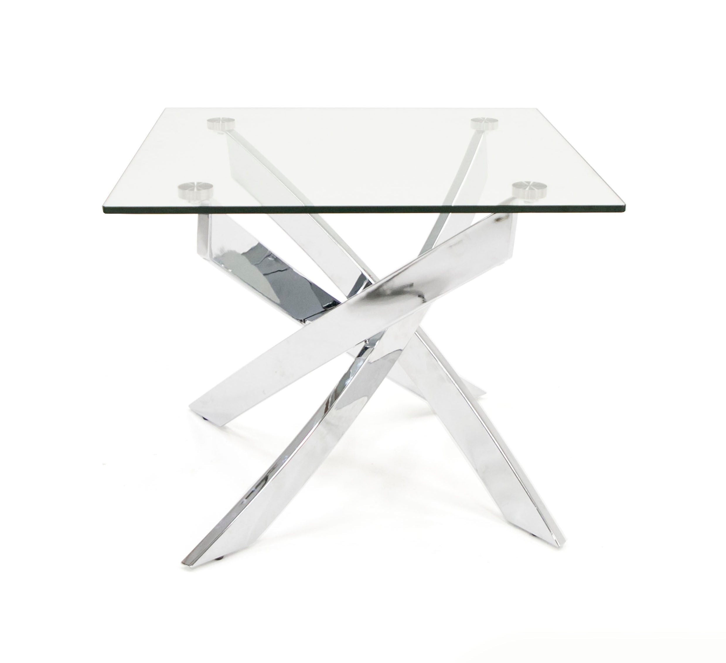 Modrest Pyrite Modern Glass End Table - What A Room
