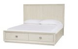 Maxime Two Drawer Footboard Storage Platform Bed In Ash - What A Room
