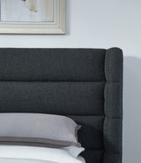 Frank Upholstered Wingback Platform Bed in Ember Boucle - What A Room