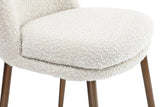 Wyatt Upholstered Counter Stool in Ricotta Boucle and Bronze Metal - What A Room