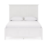 Grace Three Panel Bed in Snowfall White - What A Room