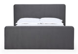 Elora Fully Upholstered Platform Bed in Charcoal Velvet - What A Room