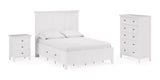Grace Four Drawer Platform Storage Bed in Snowfall White - What A Room