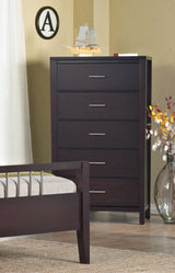 Nevis Five Drawer Chest in Espresso - What A Room