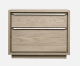 One Coastal Modern Two Drawer Nightstand in Bisque - What A Room