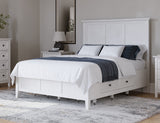 Grace Four Drawer Platform Storage Bed in Snowfall White - What A Room