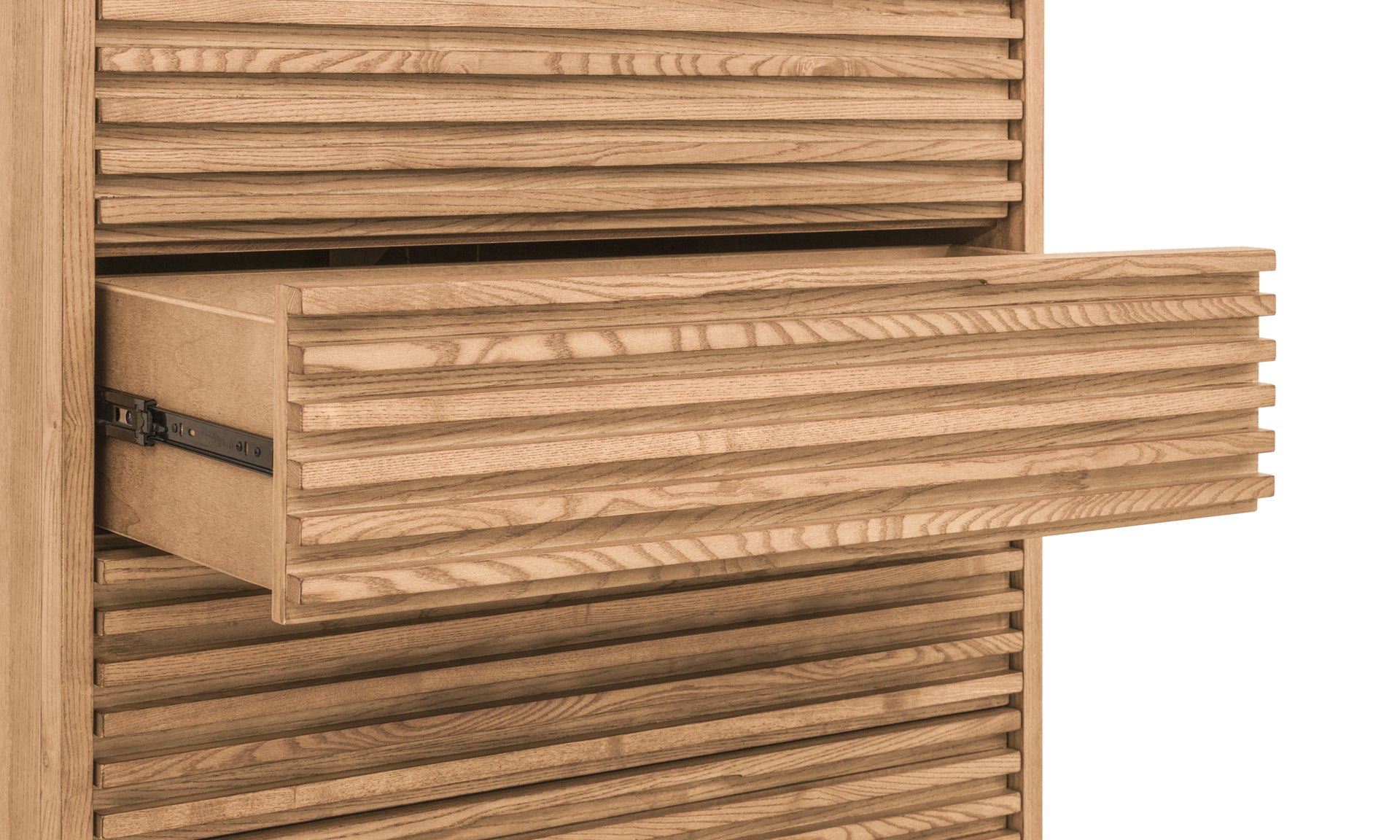 Tanner Five Drawer Ash Wood Chest in Flaxen - What A Room