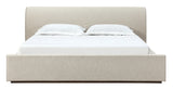 Louis Upholstered Platform Bed in Natural Linen - What A Room